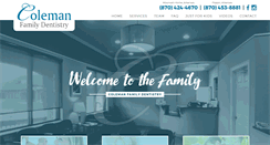 Desktop Screenshot of colemanfamilydentistry.com